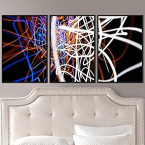 signwin 3 Piece Framed Canvas Wall Art Abstract...