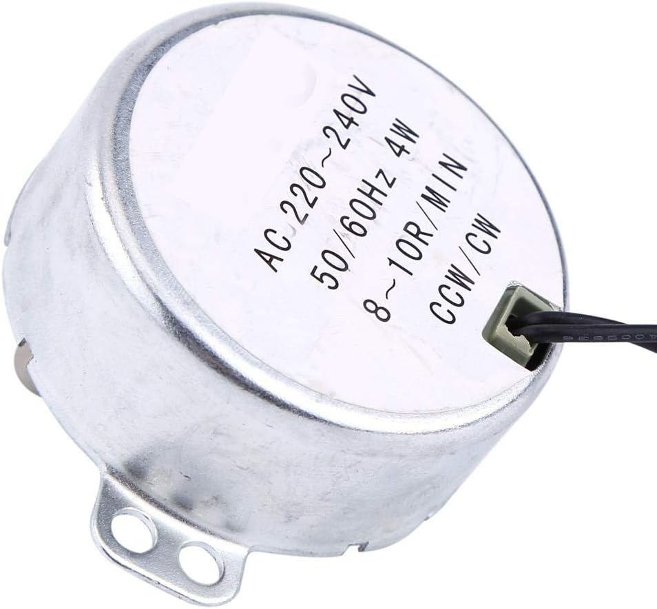 VIFER AC 220-240V Synchronous Motor, Electric Synchronous Motor Rotary Round Motor Synchronization Gear Motor 4W CW/CCW (8-10RPM) - Image 3