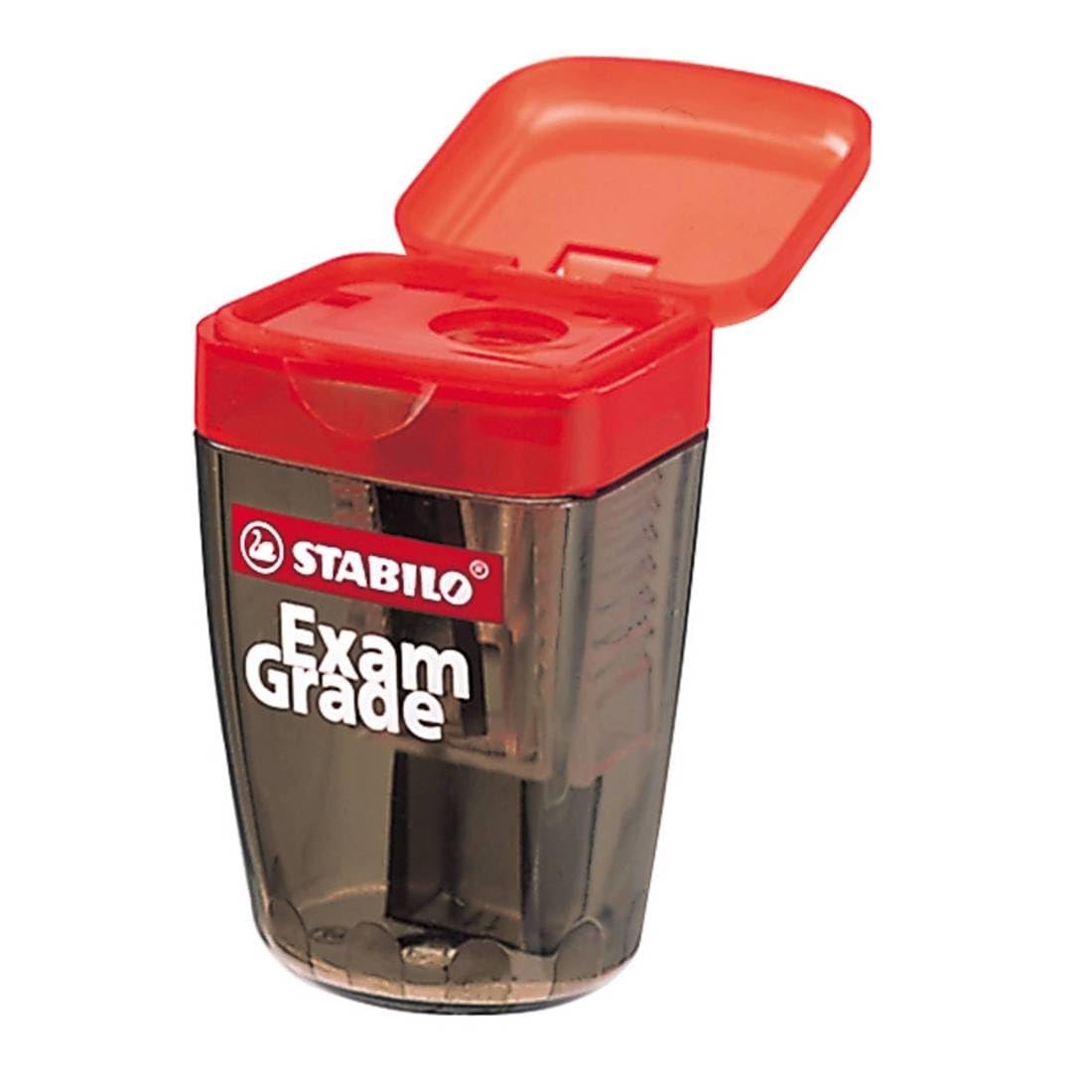 Stabilo Exam Grade - Pencil Sharpener (Red, Transparent)