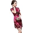 Chinese Style Dress Improves Cheongsam Temperament, Retro Long Silk Printed Daily Banquet Women's Performance Clothing