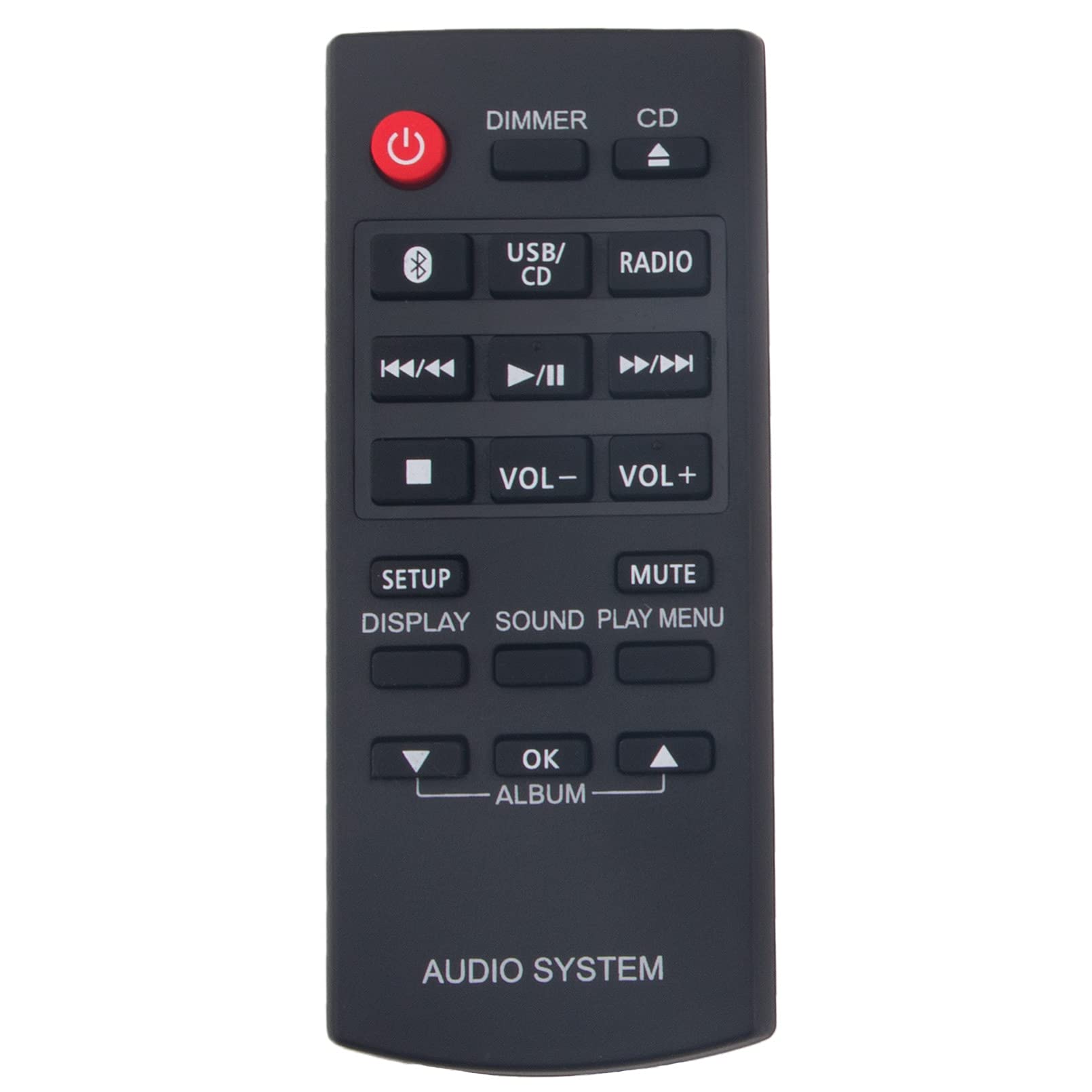 N2QAYB000984 Replacement Remote Control Fit for Panasonic CD Stereo System SC-PM250 SA-PM250 SB-PM02 SC-PM251 SA-PM251 SC-PM600 SA-PM600 SB-PM500 SC-UX100 SA-UX100 SB-UX100 SC-HC200 SC-PM702EB-S