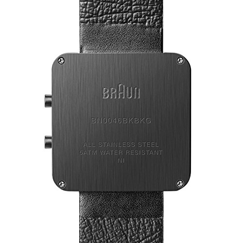 Braun Men's BN0046BKBKG Digital Digital Display Quartz Black Watch
