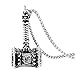 HZMAN Huge Thor Hammer Stainless Steel Necklace for Mens Hammer Pendant Necklace 22+2 Inch Chain