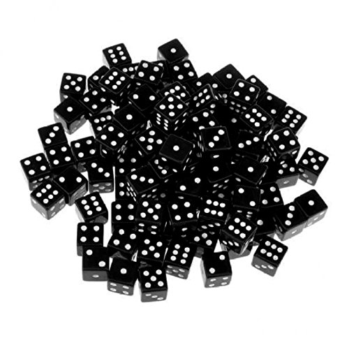 Tytroy 16MM 100 Count Black Dice