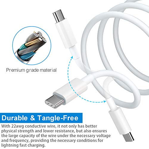 61W USB C Power Adapter Charger, UL Certified USB Type C Wall Charger with Power Delivery Fast Charging USBC Brick for MacBook Pro 13", MacBook Air, iPad Pro 2018, iPhone XS/Max/XR/X/8/8+ and More