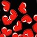 Three Rooker Falling Hearts tie broken heart ties Mens necktie