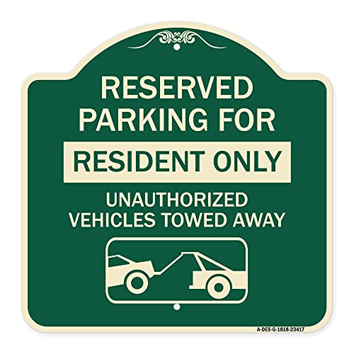 SignMission Designer Series Sign - Parking Lot Sign Reserved Parking for Reside…