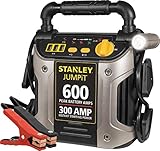 STANLEY J309 Power Station Jump Starter: 600 Peak/300 Instant Amps with Battery Clamps