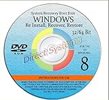 NEW WINDOWS 8 ANY & ALL Versions of 32 Bit and 64 Bit Home Basic, Home Premium, Professional, or Ultimate, Repair, Recovery, Restore, Re Install, Reinstall, Re-install & Reboot Fix Boot Disk DVD