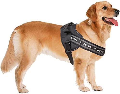 Dog Training Vest Harness LePet Dog No Pull Harness,Dog Harness with Padded Vest,Dog Halter Harness with Plastic Handle and Reflective line for Dog, Suitable for Large Dogs (XL)