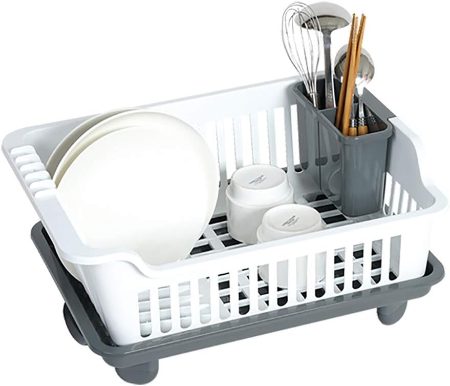 Large Dish Drainer Rack Utensil Cutlery for Kitchen, Plate Holder with