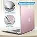 IBENZER Compatible with Old Version MacBook Air 13 Inch Case (2017-2010 Release), Models: A1466/A1369, Plastic Hard Shell Case with Keyboard & Screen Cover for Mac Air 13, Rose Gold, A13MPK+2