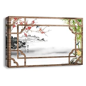 Canvas Wall Art Traditional Chinese Windows...