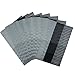 SHACOS Woven Vinyl Placemats for Dining Table Set of 6 Non Slip PVC Bamboo Basket Weave Table Place Mats (6, Ombre Black Gray)