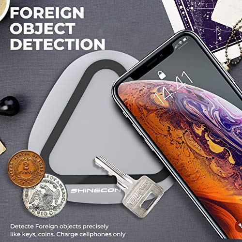 Zotoyi Wireless Charger Pad Fast Qi Certified Charging Pad Compatible iPhone X/Xs/Xs Max/Xr/8/8 Plus, Samsung Galaxy S9/S9 Plus/Note 8/S8/S8 Plus All Qi-Enabled Phones - Sliver