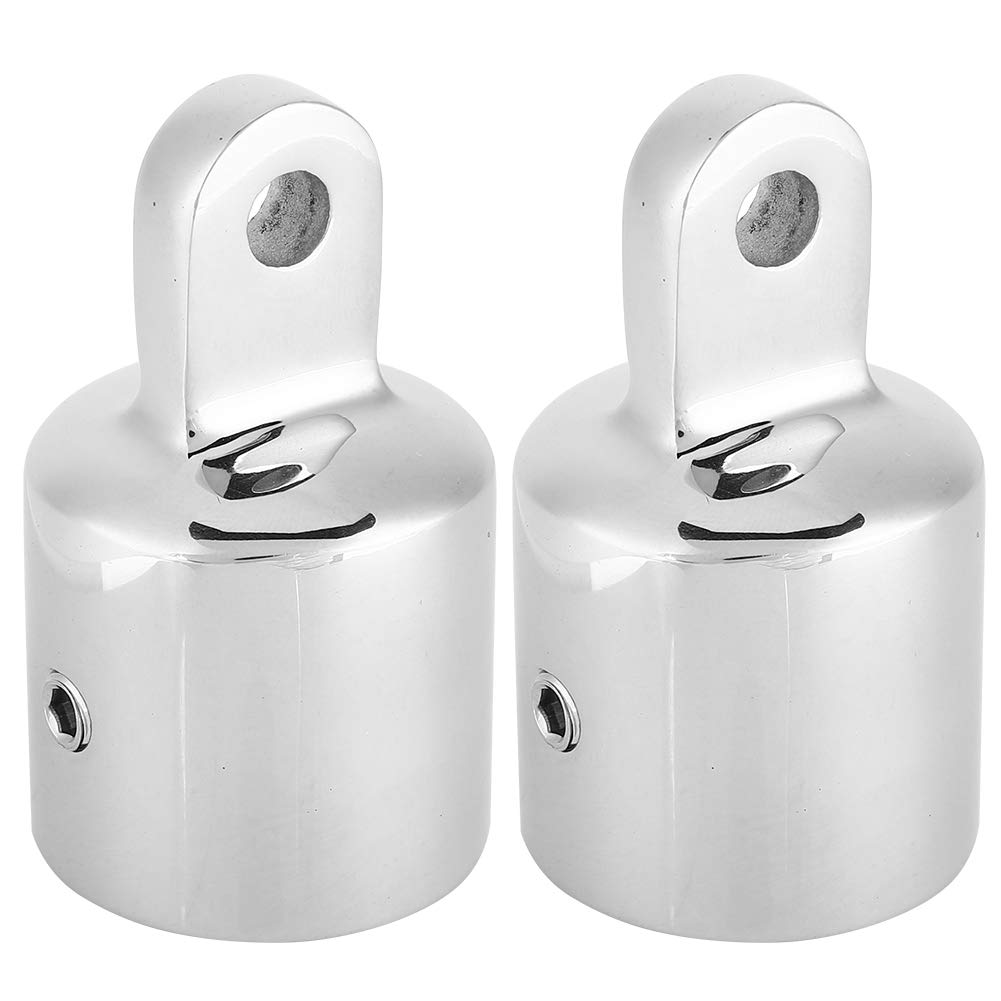 Marine Boat Bimini Fittings Cover Cap, Stainless Steel Bimini Top Hardware Straps Eye End Cap Connecting Cap Screw Fitting Hardware Fits 7 8 Inches (1# (inner diameter: 25mm), 2 pieces ZWS1401 25)