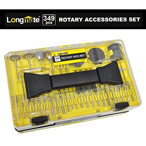 Longmate 349 pcs Rotary Tool Accessories Set All Purpose Accessory Kit for Grinding Sanding Polishing Rotary Tools - Thumbnail 5