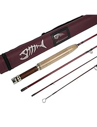 Aventik Z Cañas de pesca con mosca ultra ligeras, cortas y ligeras, 6'1 "LW0   1,6'6 '' LW2, 6'8 '' LW2   3, 7'6 '' LW3   4, todo en 4 piezas Acción rápida Súper Varillas compactas de agua dulce