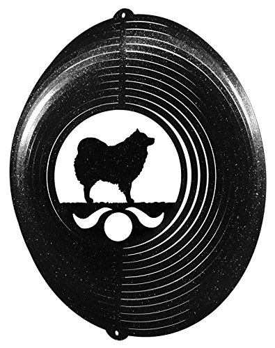 SPITZ SAMOYED AMERICAN ESKIMO DOG Swirly Metal Wind Spinner