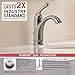 Delta Faucet Haywood Single Hole Bathroom Faucet Brushed Nickel, Single Handle Bathroom Faucet, Diamond Seal Technology, Drain Assembly, Stainless 15999-SS-DST