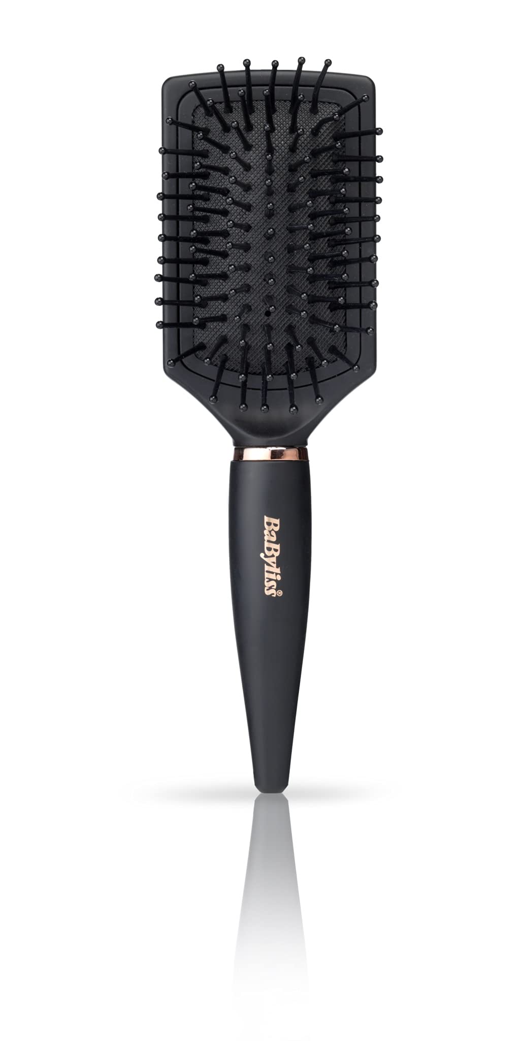 BaByliss Mini Paddle Hair Brush, Small Hair Brush ideal for Travel, Black