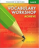 Paperback Sadlier Vocabulary Workshop Achieve Teacher's Edition Level E Book