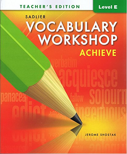 Sadlier Vocabulary Workshop Achieve Teacher's E... 1421785307 Book Cover