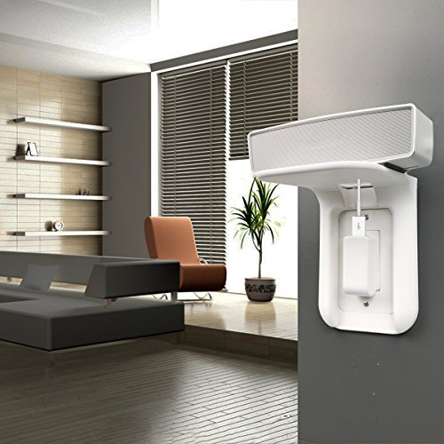 Okela Outlet Shelf Power Perch, A Space Saving Solution Charging Shelf for Anything Up to 7lbs Built In Cable Channel, Easy to Install, Ideal For Smart Home Speakers Cell Phone etc. (White)