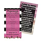 Paparazzi Jewelry Cleaning and Care Instruction Cards | Pack of 50 | MLM | Business Cards 3.5 x 2"