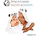 Panda Hooded Baby Towel | 100% Organic Bamboo | Cute Animal Design Great for Boys and Girls | Extra Soft and Thick for Infant, Toddler, Newborn and Kids use at Bath Time, Beach and Pool