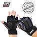 Weight Lifting Gloves, Gym Gloves, with 12" Elastic Wrist Wraps, Perfect for WOD,Gym Workout, Crossfit, Weight Lifting, Fitness Training,Bodybuilding. – Silica Gel Grip & Breathable Microfiber.
