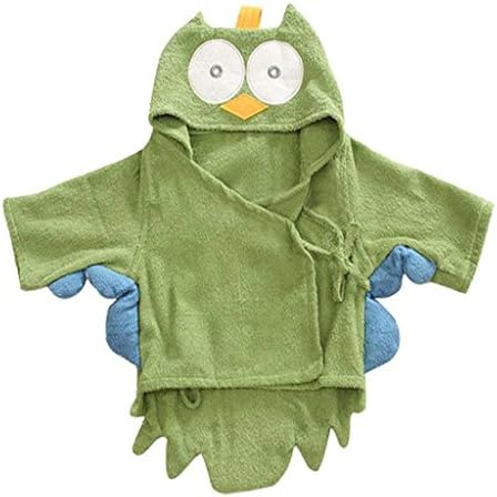 Lifemall BB Animal Hooded Baby Bathrobe (Green)