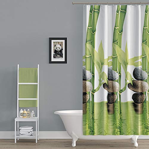 American Bath Linen Bamboo Print Shower Curtain. Size 47" W x 72" L