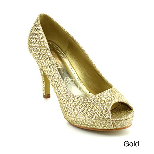 gold dress pumps