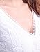 HOSBY Women Sexy White Backless Sleeveless V Neck Lace Short Dress Large
