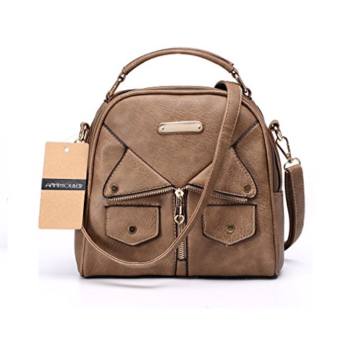 Annmouler Brand Women Messenger Bag Female Double Zipper Handbag Pu Leather