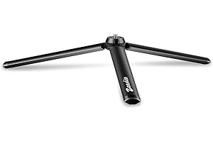 Zeadio Metal Mini Tripod, Desktop Tabletop Stand Tripod with 1/4 Inch Screw for Smooth 4, Crane Plus, Crane 2, Osmo Mobile, Ronin-S, Vimble 2, Gimbal Handle Grip Stabilizer and All Cameras