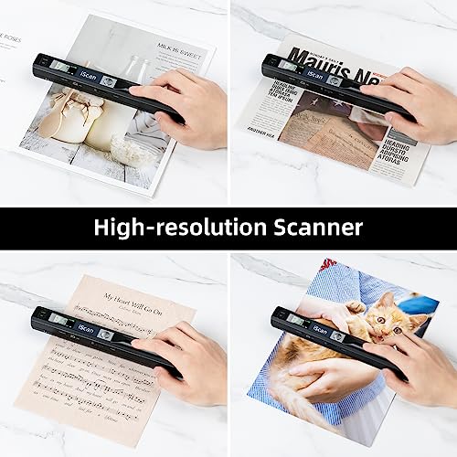 Portable Scanner, Photo Scanner For A4 Documents, Handheld Scanner For