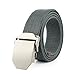 JasGood Mens Outdoor Military Style Tactical Canvas Web Belt Stainless Steel Buckle (Dark Grey)One size