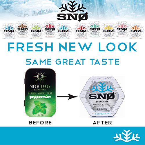 Peppermint KETO Xylitol Candy Chips SNØ 1LB Bag SugarFree Candy