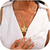 ZZQPSD Dainty Gold Moon and Star Necklace for Women - Gold Plated Celestial Pendant with Crystal, Elegant Everyday Jewelry Gift