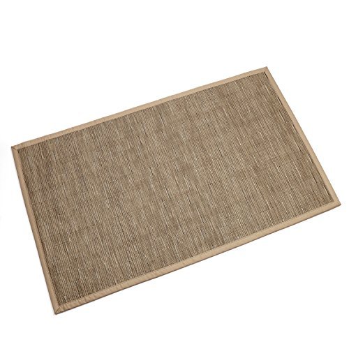 Topotdor Indoor and Outdoor Door Mat Rug Rectangular Non-Slip 18-Inch By 30-Inch Beige,gold