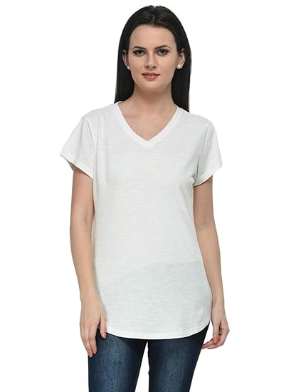 Womens's Cotton Slub Top(Ivory, XS-4XL)