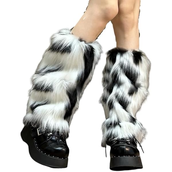 Muorruo Fluffy Beenwarmers, Lange Furry Stulpen, beenstulpen