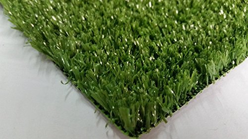 PZG Artificial Grass Rug w/Drainage Holes & Rubber Backing | 2-Tone Realistic Synthetic Grass Mat | Extra-Heavy & Soft Pet Turf | Lead-Free Fake Grass for Dogs or Outdoor Decor | Size: 8' x 5'