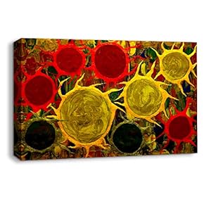 Canvas Wall Art Beautiful Abstract Ink Painting Artwork for Home Prints Framed - 12x18 inches