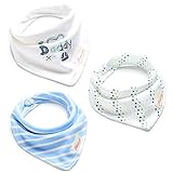 Andi Rose Drool Bibs |3-Pack Super Absorbent Cotton|Unisex Baby Gift