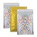 100 Assorted Translucent/Silver/Colored Flat Metallic Foil Zip Top Bags Pouch 8.5x13cm (3.3x5.1