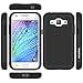 Galaxy J1 Case, Samsung J100 Case, ZeopoCase Hybrid Armor Hrad and Soft Dual Layer Defender Protective Case Cover for Samsung Galaxy J1 (2015) / J100 (Black)