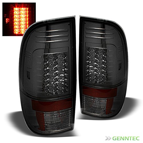 Smoked 2008-2015 F250 F350 F450 G2 LED Tail Lights Rear Smoke Brake Lamp Pair Left+Right 2009 2010 2011 2012 2013 2014